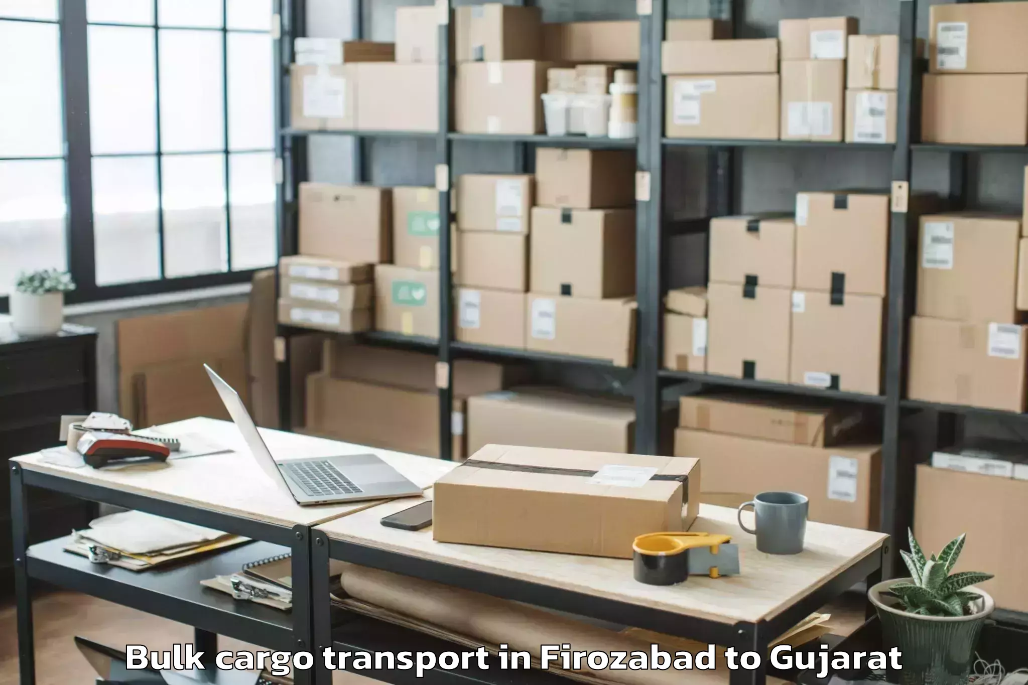 Top Firozabad to Jodiya Bandar Bulk Cargo Transport Available